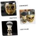 Villcase Men s Suit Stationery Box Set | Desk Organizer with Pen Holder Shaving Brush & Razor Holder - Portable Nylon Hairbrush & Skull Design - Buy Online on GoSupps.com