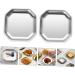 Zerodeko Dipping Bowls 4 pcs Stainless Holder Food Pickle Sushi Silver Dish Tray Bowl Kitchen Trays Household Sauce for 10.4X10.4X0.3CMx2pcs Silverx2pcs - Buy Online on GoSupps.com