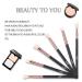 MSQ 6pcs Rose Gold Eye Brush Set - Eyeshadow, Eyebrow, Eyeliner, Blending & Concealer Makeup Brushes - Perfect Gift Idea - Buy Online on GoSupps.com