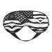 Black and White American Flag Print Double-Sided Eye Mask Soft and Light Blocking for Enhancing Sleep Quality