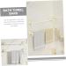 STOBAZA Towel Rod 2pcs Cream Towel Holder Bathroom Rack Organizer Towel Rack No Trace Stickers Double Pole Bath Towel - Buy Online on GoSupps.com