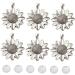 COHEALI 10 Sets Flower Accessories Glass Tray Sunflower Pendant Charm Diy Acceories Daisy Popularity Billet - Buy Online on GoSupps.com