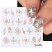 4 Sheets 5D Crystal Nail Stickers - Colorful Rhinestone Embossed Nail Art for Women & Girls | Geometric & Floral Designs - Buy Online on GoSupps.com