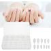Half Frosted Fake Nail 550 False Nails Carve Free Grinding Long Fake Nails Ultra Thin Lightweight for Nail Salon (Almond) - Buy Online on GoSupps.com