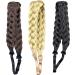 Braid Headband 5 Strands Synthetic Hair Braided Headband Chunky & Wide Plaited Braid Hair Band Adjustable Elastic Stretch Hairpiece for Girls (Style 3) - Buy Online on GoSupps.com