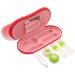 Healifty Contact lens container and glasses case - 2 in 1 double -sided eye contact container with integrated mirror tweezers and contact solution bottle - portable glasses case double -sided