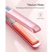 Rose Gold Salon Flat Iron with Titanium Plates - Frizz-Free Hair, Dual Voltage & Auto Shut-Off - Buy Online on GoSupps.com