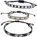 CALLARON 6 Pcs 1 Bracelet Anklet Miss Bohemia Braided Rope 6 6cmx3pcs Blackx3pcs - Buy Online on GoSupps.com