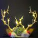 Prosy LED Christmas Glowing Hairpin Floral Hair Clips Light up Elk Antlers Feathers Berry Pine Cones Headdress Party Decorative for Women Girls (A-Yellow)