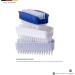 Nail Brush Set - 3 Double-Sided Hand Washing Brushes for Nails Hands & Feet - Made in Germany - Blue/White/Light Gray - Buy Online on GoSupps.com