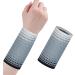 Sweat Wristbands Tennis WristbandsMoist Athletic Wristbands Sweatproof Compression Nonslip Wristband Sweatband for Baseball Cooling Gray - Buy Online on GoSupps.com