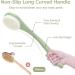 VANZAVANZU Bath Body Brush - Anti-Slip Long Handle Back Scrubber for Shower - Exfoliating Wet or Dry Brush with Moderate Bristles - Sage Green PE - Buy Online on GoSupps.com
