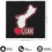 Love Heart Guam Kitchen Dishcloth 12x12 Inches Dish Towels Super Absorbent Dish Cloths for Washing Cleaning - Buy Online on GoSupps.com