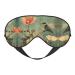 SSIMOO Flower and Bird Print Double-Sided Eye Mask Soft and Light Blocking for Enhancing Sleep Quality Black