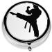 Taekwondo Mini Round Pill Box - 3 Compartment Medicine Organizer for Travel & Home Use - Buy Online on GoSupps.com