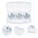 Lurrose Travel Container Set - 6 Empty Eyeshadow & Lipstick Palettes | 3-Grid Cosmetic Pallet for Concealer | Perfect for Makeup Artists & Travelers - Buy Online on GoSupps.com