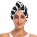 Pattern Hair Towel 2 Pack Super Absorbent Hair Drying Towel Quick Dry Hair Turbans Head Towel with Button Twisty Wrap for Women Girls