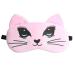 MEETINGU Cute Eye Mask for Sleeping Cute Animal Sleeping Eye Cover Soft and Lightweight Animal Cat Blindfolds Night Sleep Eye Masks Eye Mask Blindfolds for for Women Kids Adult Girls Boys (Pink