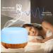 Buy Hantoc 450ml Aroma Diffuser - Ultrasonic Humidifier with Timer 7-Color LED Light for Bedrooms Office Yoga & Spa - Waterless & Automatic Wood Grain Design - Buy Online on GoSupps.com