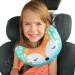 Brunoko headrest and seat belt cushion for children in the car - combination of neck support and seat belt cushion - comfortable neck pillow for children in the car - Children's seat pillows Green pillow