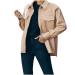 Hehiy Femmes Cuir Blouson Aviatur Collier Amovible Style de l'Arm e de l'Air noir biker jacket women black leather blazer women xl real leather jacket winter women for beginners in school khaki l