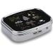 Travel-Friendly Metal Pill Organizer - Compact 2 Compartment Case for Vitamins Supplements & Meds - Cute Portable & Perfect for Purse or Pocket - Buy Online on GoSupps.com