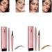 2024 Magic Eyebrow Pencil 4 Tip Microblading Eyebrow Pen Upgraded 3D Waterproof Eyebrow Pencils for Women Natural Makeup Fine Stroke Magic Eyebrow Pencil (Light Brown+Gray)