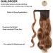 Guilopoer Wrapped Ponytail 55 cm Long Curly Hairpiece Braid Clip in Ponytail Wavy Curly Synthetic Hair Extension for Women (4/30) - Buy Online on GoSupps.com