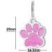 Personalized Pink Dog & Cat Engraved ID Tag - Paw Print Motif Address Tag - Buy Online on GoSupps.com
