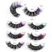 minkissy 7 Pairs Fake Eyelashes False Lashes Colored Lash Extensions Lash Clusters with Color Eyelashes with Color Curl Lash Clusters Color Lashes Colored Lashes Russia Chemical Fiber Curly - Buy Online on GoSupps.com