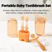 FOKiiBO Baby Silicone Toothbrush Set with Teether & Finger Brush - Amber - Buy Online on GoSupps.com