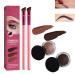 Eyebrow Care Kit 4D Laminated Multi-Function Eyebrow Concealer Contour Brush Starter Kit Eyebrow Pen Long Lasting Waterproof Eyebrow Gel 4D Hair Stroke Brow Stamp Brush (2 Set-B 1pc) 2 Set-b 1pc