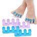 2 pairs Gel Toe Separators for Separation Toenails - Overlapping Toes Alignment,Pedicure Toe Spacers,Bunions,Big Toe Corrector(Blue + Purple)