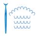 1 Piece Reusable Dental Floss Holder Handle +100 Pieces Replacement Floss Heads Teeth Stick Toothpicks Floss to Clean Between The Tooth