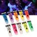 10 Pieces Fluorescent Nail Powder - DIY Body Art & UV Glow Makeup | Neon Black Light Body Paint for Face & Body - Buy Online on GoSupps.com