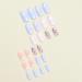 24PCS French Butterfly Fake Nails - Long Square False Nails with Glue - Full Cover Acrylic Press on Nails for Women and Girls - Buy Online on GoSupps.com