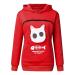 Women Long sleeve sweater hoodies with cats dog big bag cat bag sweater with zipper dog cat bag bag sweatshirt sweater hoodie women warm long -sleeved shirt cat sweater red m