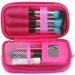 Premium Hot Pink Make-Up Bag for Women | 2 Layer Travel Kit Organizer with Mirror & Brush Pockets | Professional Cosmetic Case - Buy Online on GoSupps.com