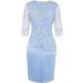 Womens Plus Size Floral Lace Sheath Dress - Knee Length Work Casual Party Cocktail (XXXL Blue-1) - Buy Online on GoSupps.com