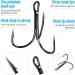 DONQL 3/0 Fishing Treble Hooks - Pack of 10 | High Carbon Steel, Super Sharp & Solid Triple Barbed Fish Hook in Black Chrome - Buy Online on GoSupps.com