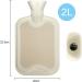 Vicloon 2L Hot Water Bottle with Soft Fluff Cover - Neck, Back, Waist Warmer - Beige-grey - Gift for Birthday, Christmas, Father's & Mother's Day - Buy Online on GoSupps.com