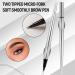 Waterproof Eyebrow Pencil - Ultra 2 Tipped Micro-Fork Brow Pen | Liquid Eye Brow Makeup for Natural Looking Brows (Black) - 1 Count - Buy Online on GoSupps.com