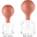 Pulox Cupping Glass Set - Real Glass Cupping Cups with Suction Ball (52mm & 62mm) - Brown | International Shipping Available - Buy Online on GoSupps.com