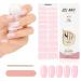 Kalolary 20PCS Nail Adhesive Wrap Nail Gel Polish Strips Full Wraps Nail Polish Stickers Cured Gel Nail Strips Self-Adhesive Gel Nail Wrap Stickers Decals(UV/LED Lamp Required) (Light Pink)