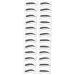 FOMIYES 96 Pairs 8 Eye Shadows Eyebrow Shaper Stencil Molds Kits Eyebrow Stencils Card Conjoined Tool