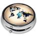 Buy FoRes Abstract World Map Print Travel Pill Organizer - Weekly Round Medicine Box - Portable & Cute - International Shipping Available - Buy Online on GoSupps.com