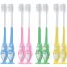 Clean cute penguin shape children's toothbrush manual toothbrush with suction cup 4/8 pieces toddler brush age 312 years of bathroom
