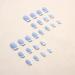 24pcs Short Square False Nails French Tip Blue White Press on Nails - Nail Art Accessories for Women and Girls - Buy Online on GoSupps.com