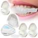Dazluxe 4 pairs of artificial teeth temporary cosmetic snap-on prostheses immediately brightening tooth veins comfortable fit artificial teeth for covering bad teeth