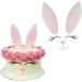 Easter Bunny Ears Cake Topper Decorations with Eyelashes Nose Picks for Easter Rabbit Theme Happy Birthday Spring Easter Party Decor Supplies - Buy Online on GoSupps.com
